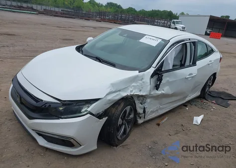 2020 Honda Civic Lx из США, поврежденный, VIN 19XFC2F66LE021813